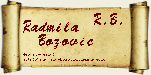 Radmila Božović vizit kartica